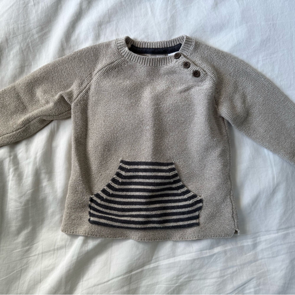 Zara Baby Beige Knit Top